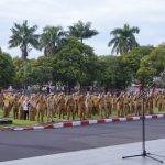 Wakil Walikota Tidore Kepulauan, Muhammad Sinen, SE memimpin Apel Pagi Gabungan ASNNon ASN lingkup Kota Tidore Kepulauan di halaman Kantor Walikota Tidore Kepulauan, Senin (292024).